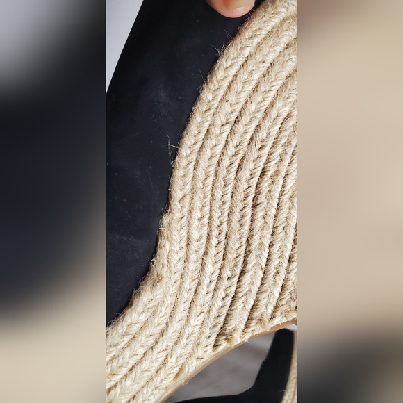 SCHUTZ - size 10- suede black braided spadrilke wedge heel- "Like new" - Picture 7 of 10